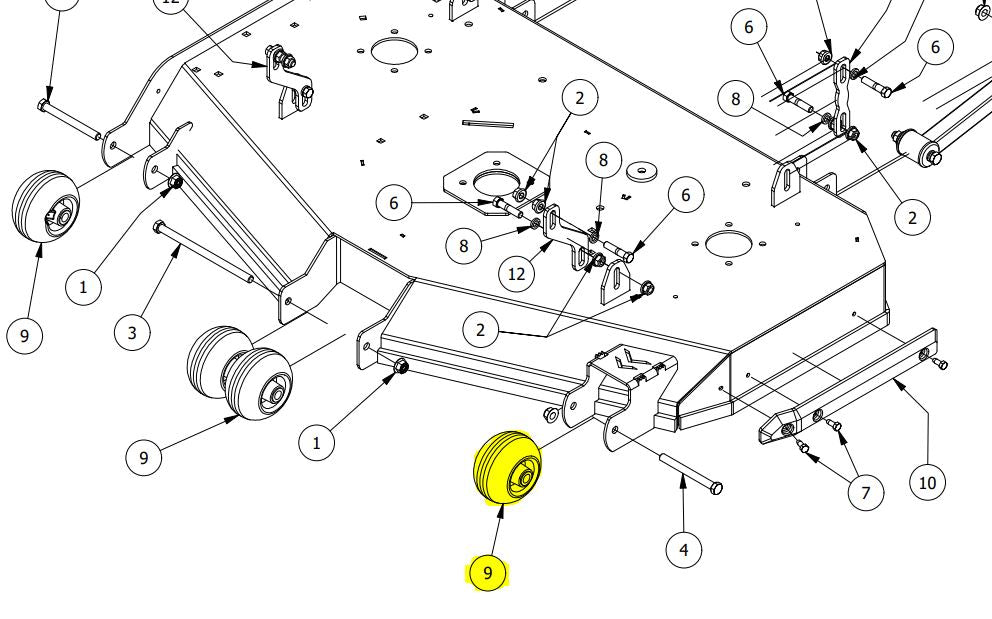 Adding anti scalp online wheels to mower deck